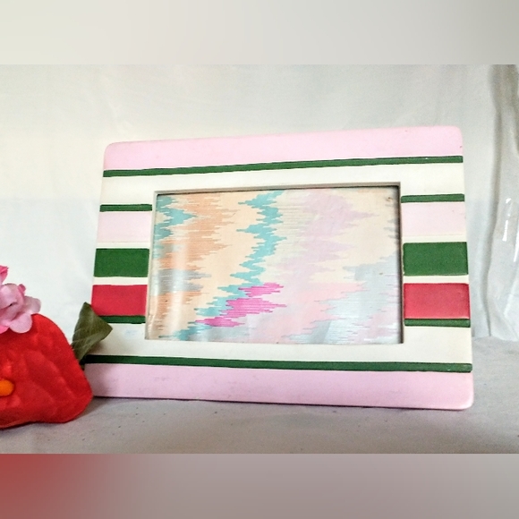 Vintage Ceramic Painted Frame - Easel Back - Picture 5 of 8